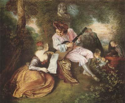 Jean-Antoine Watteau Scale of Love (mk08) oil painting picture